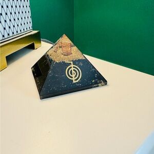 Black and Gold Pyramid Decor